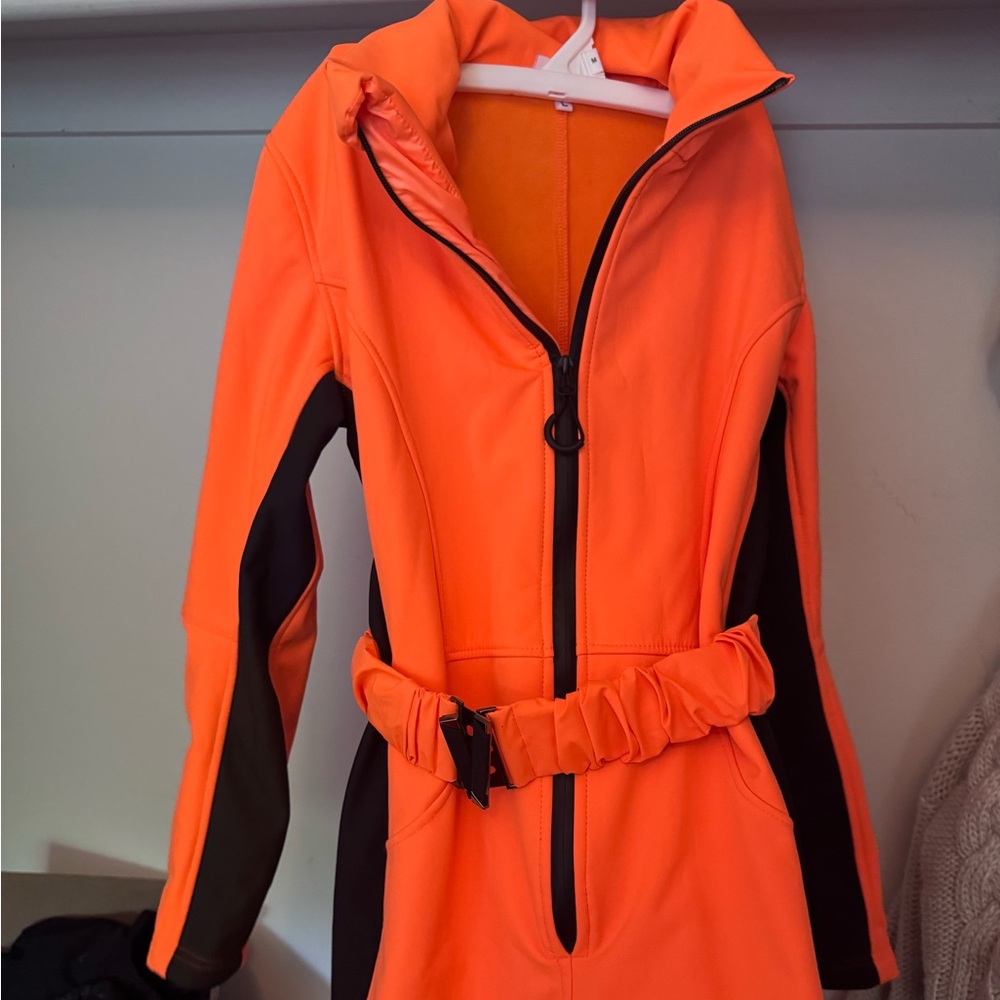 Women's Orange Belted Jacket